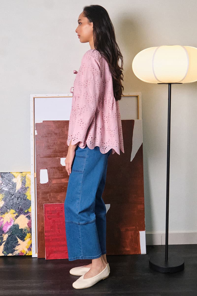 Sevilla Gathered Waist Blouse - Blossom - Image 3