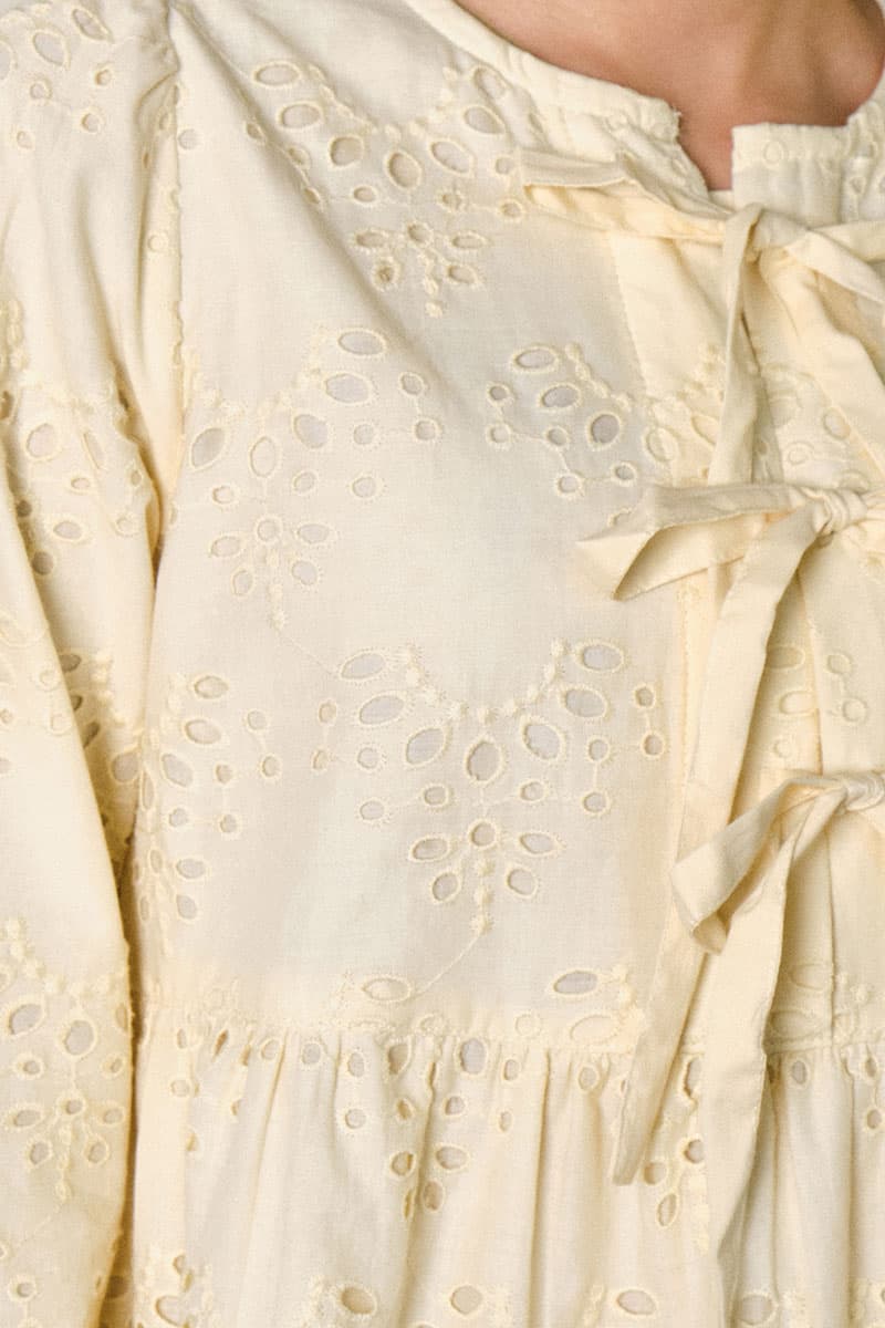 Sevilla Gathered Waist Blouse - Barley - Image 5