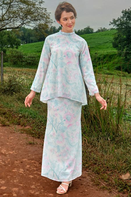 Lanting Blouse & Skirt - Cream Tropical