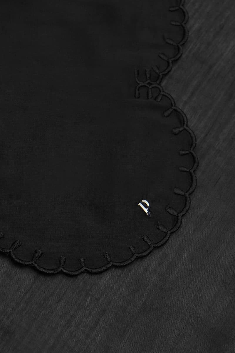 Suci Scallop Selendang - Black - Image 2