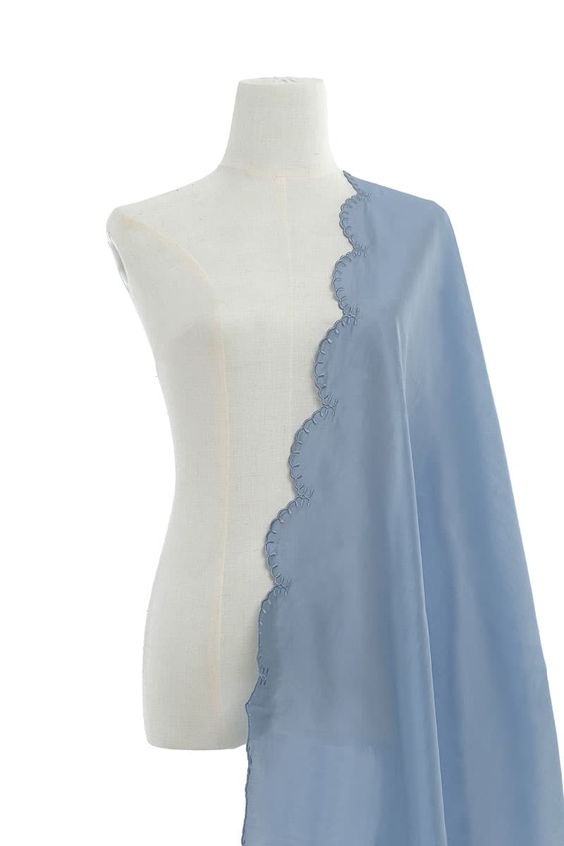 Suci Scallop Selendang - Blue bell - Image 1