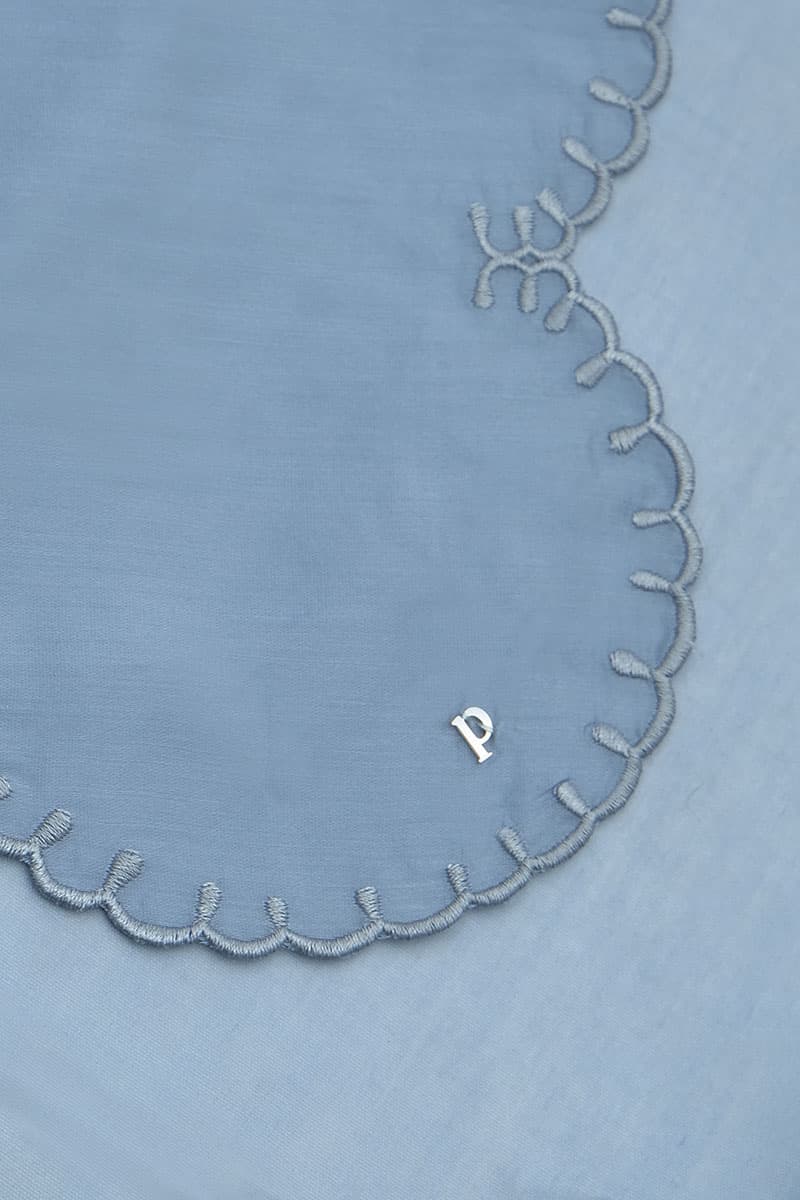 Suci Scallop Selendang - Blue bell - Image 2