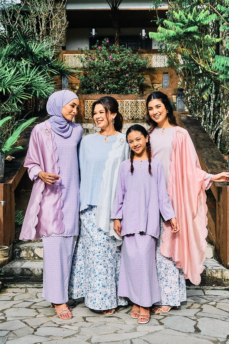 Suci Scallop Selendang - Rose Mauve - Image 3