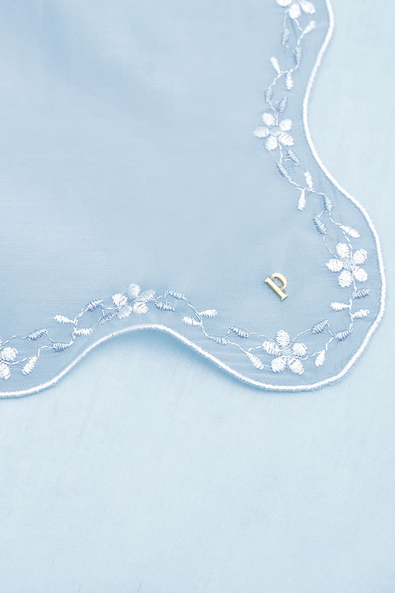 Rozita Embroidered Selendang - Sky Blue - Image 2