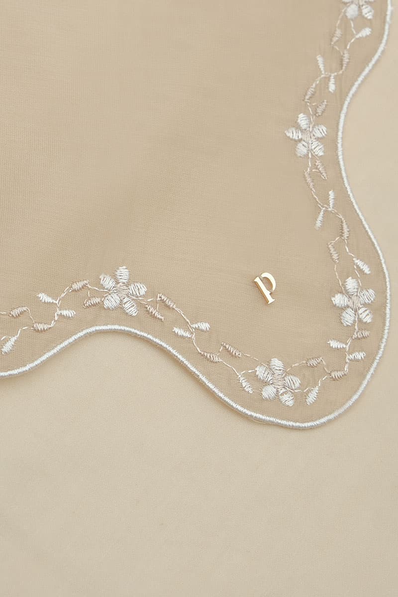 Rozita Embroidered Selendang - Crème Brulee - Image 2