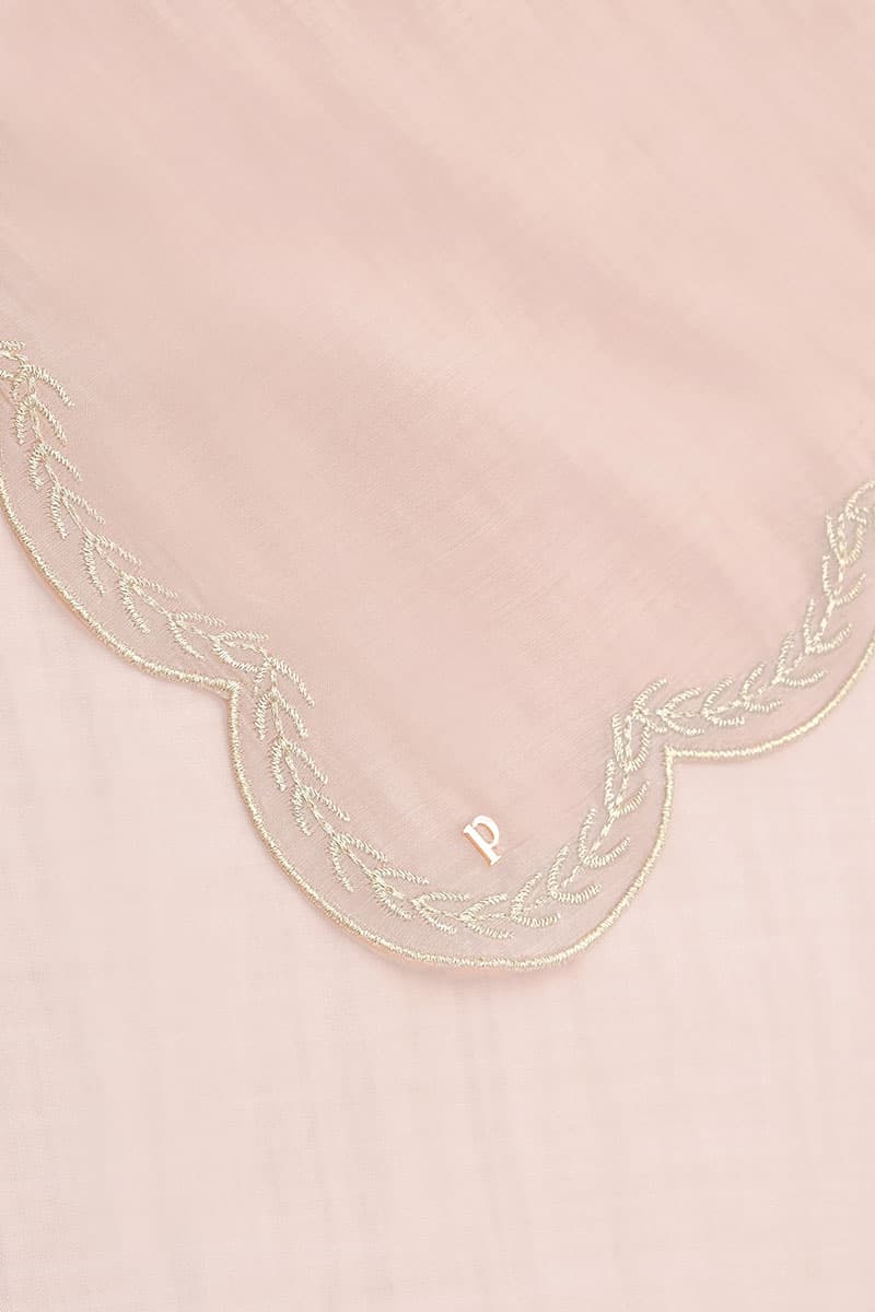 Permai Scallop Selendang - Pale Blush - Image 2