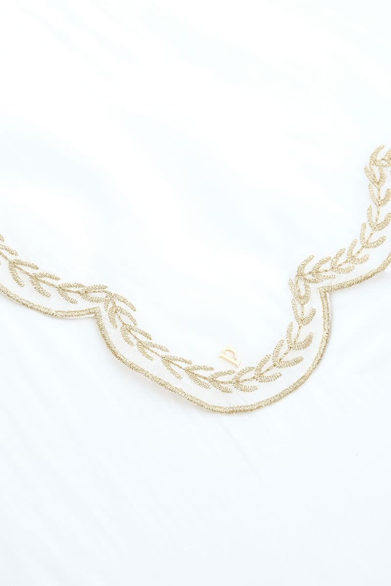 Permai Scallop Selendang - White - Image 2