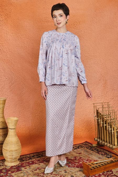 COTTON Senandung Blouse & Skirt - Pale Orchid