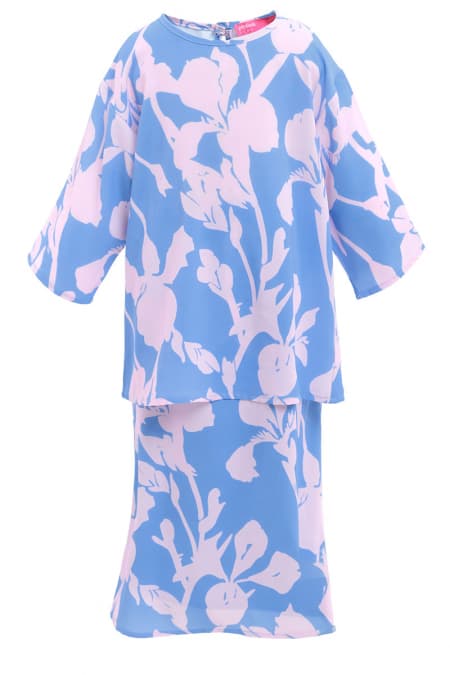 KIDS Raihanab Set - Blue/Pink Floral