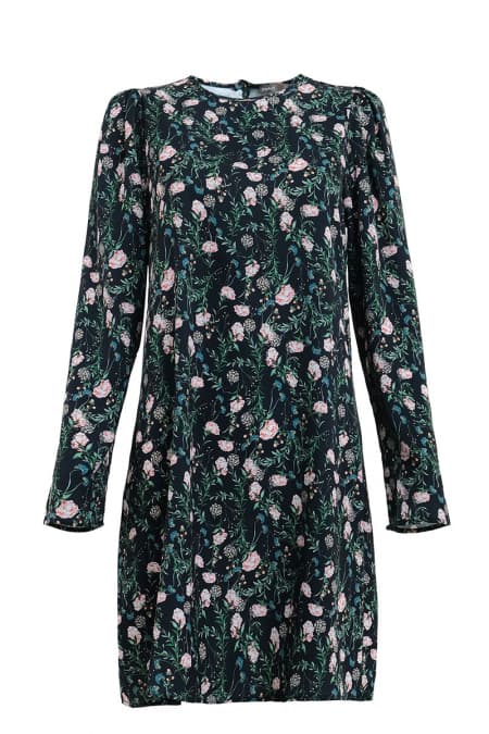 Jenab Puff Shoulder Blouse - Black Garden