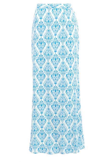 Zulla Mermaid Skirt - Cream/Blue Damask