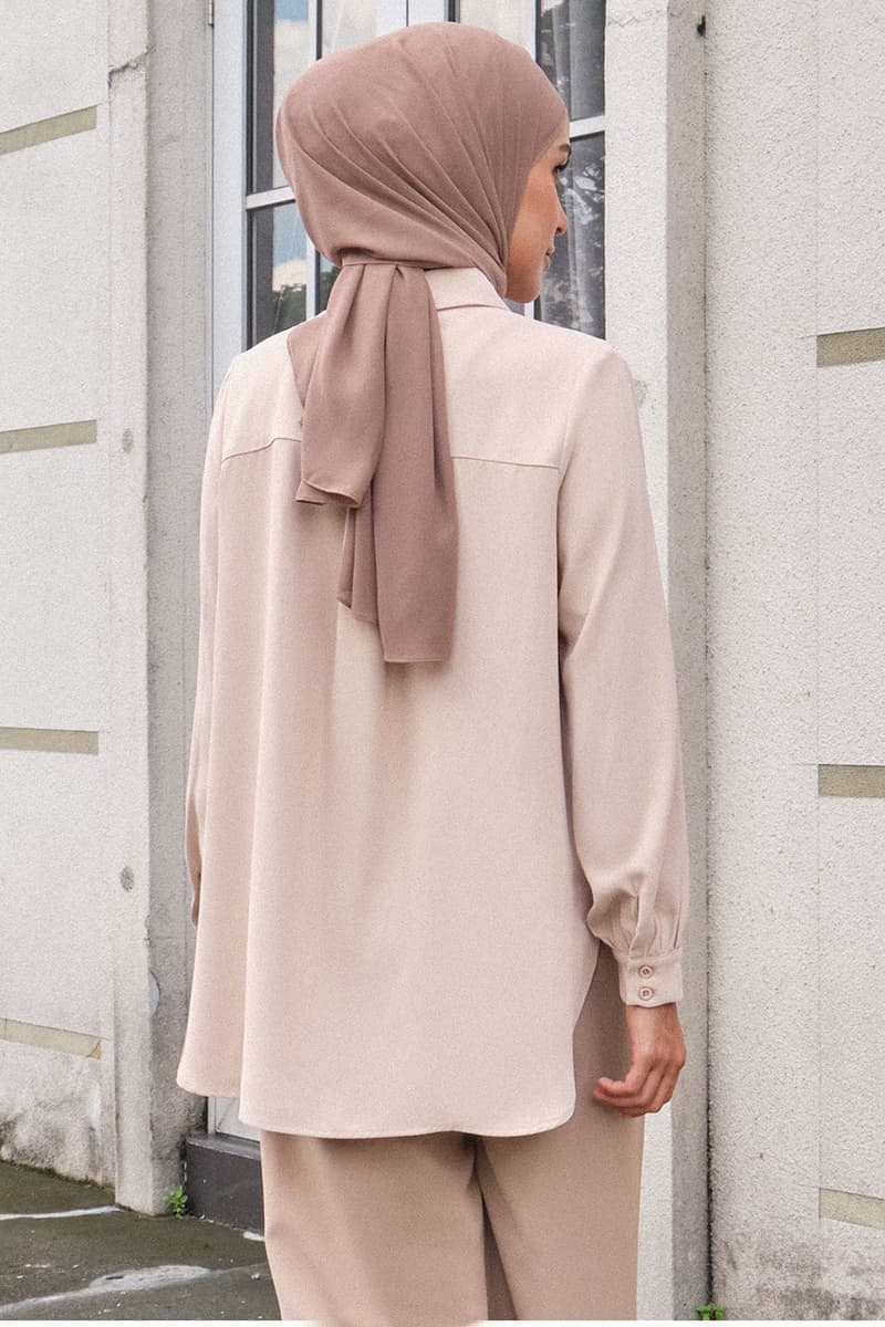 Giulianna Front Button Shirt - Sand - Image 4