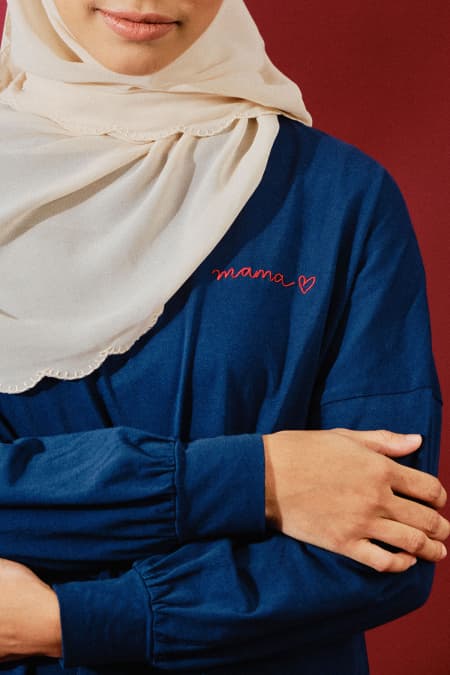 Basira Round Neck Tee - Eclipse