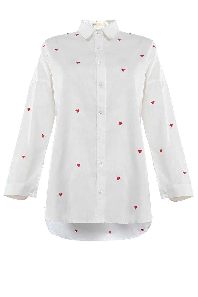 Wendalyn Front Button Shirt - White - Image 2