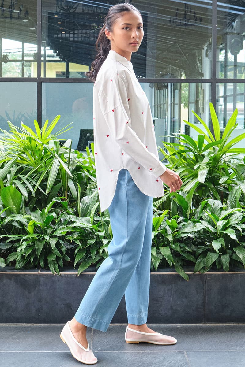 Wendalyn Front Button Shirt - White - Image 3