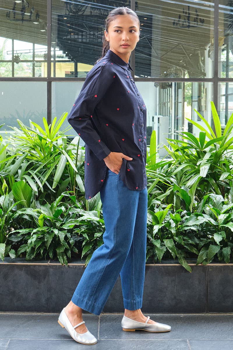 Wendalyn Front Button Shirt - Midnight - Image 3