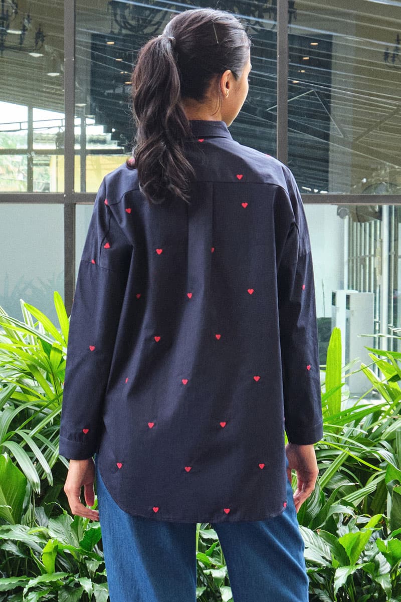 Wendalyn Front Button Shirt - Midnight - Image 4