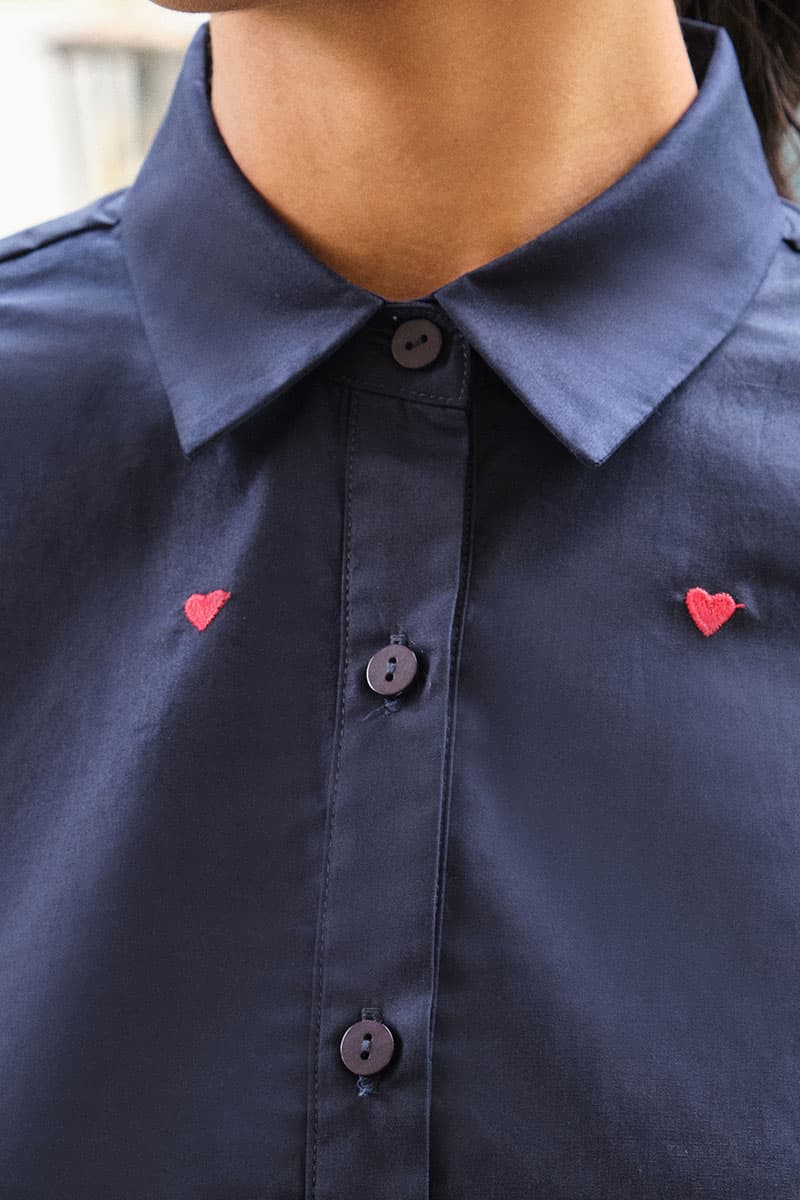 Wendalyn Front Button Shirt - Midnight - Image 5