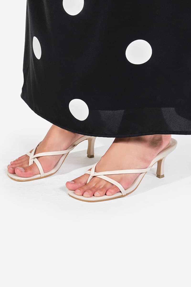 Charlea Strap Heels - Oatmilk - Image 3