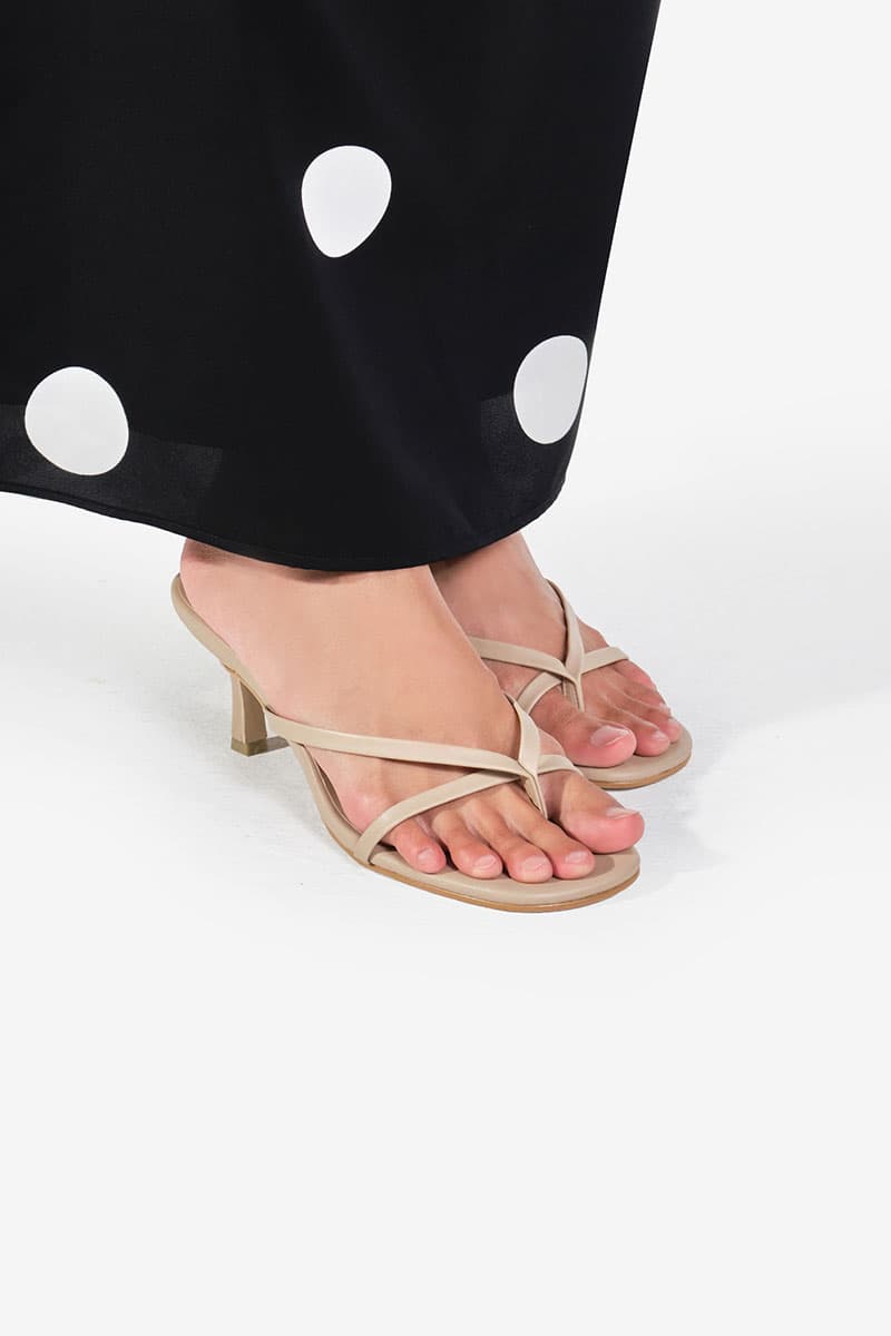 Charlea Strap Heels - Milk Tea - Image 3