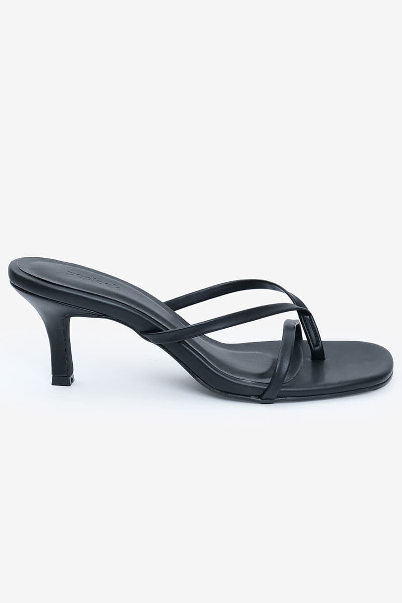 Charlea Strap Heels - Black - Image 1