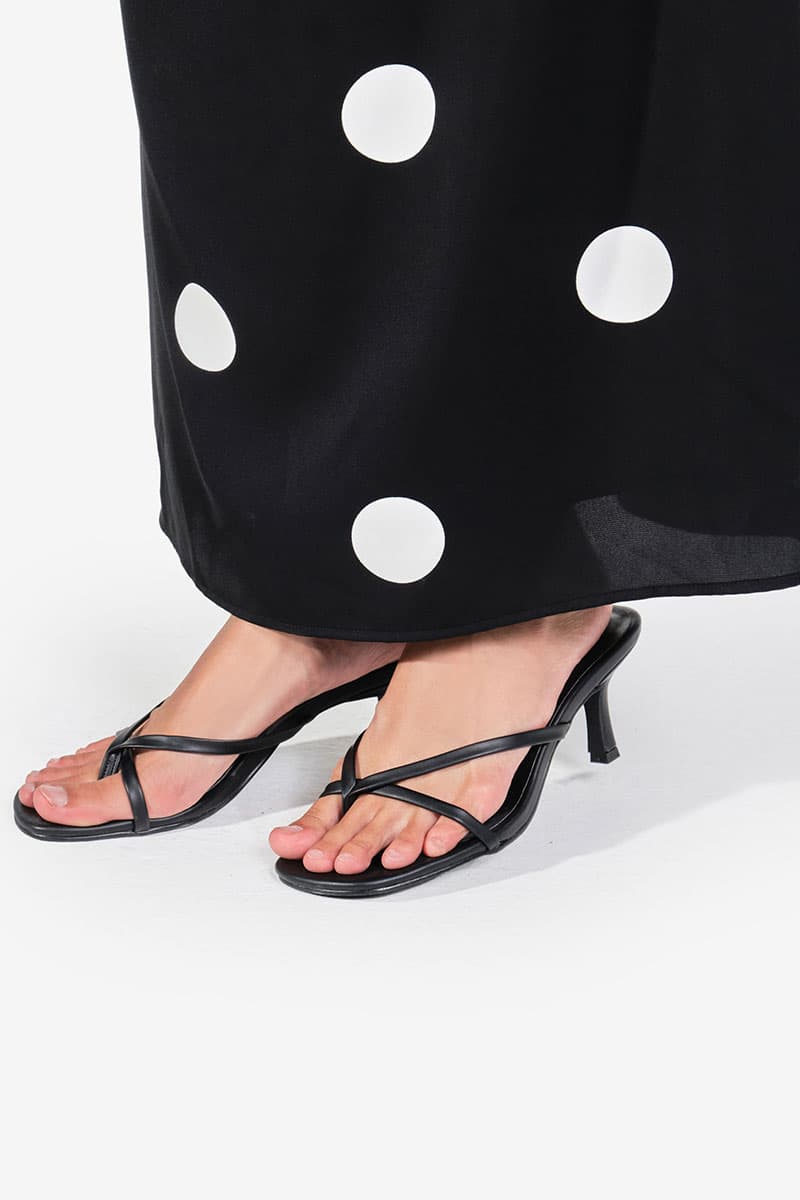 Charlea Strap Heels - Black - Image 3