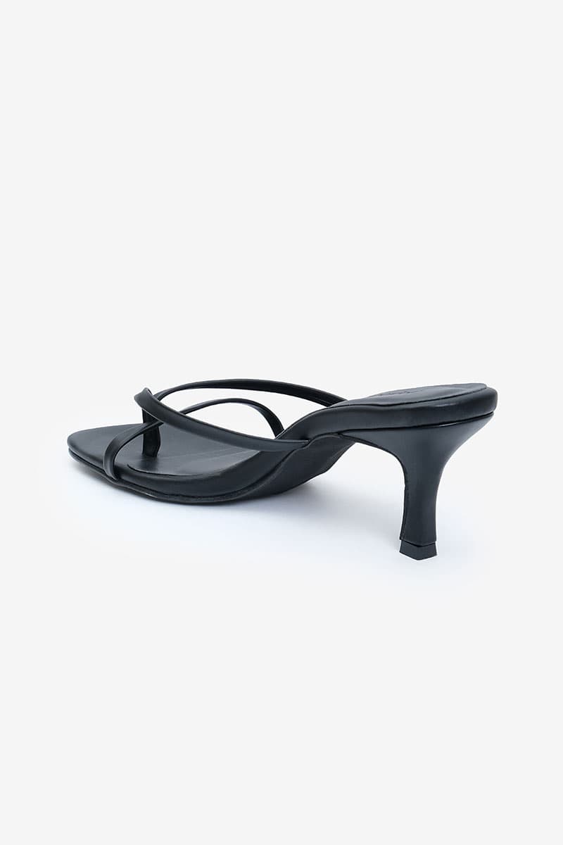 Charlea Strap Heels - Black - Image 6