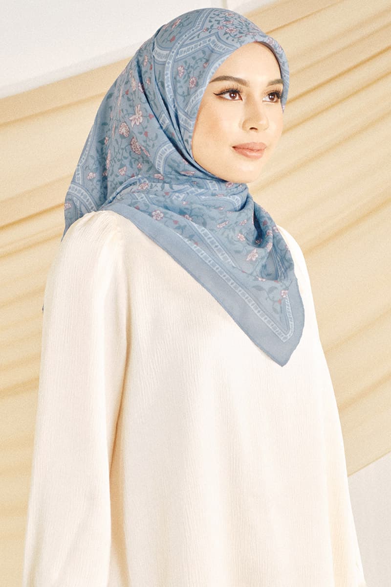 Inara Bawal Headscarf - Cloud Blue - Image 2
