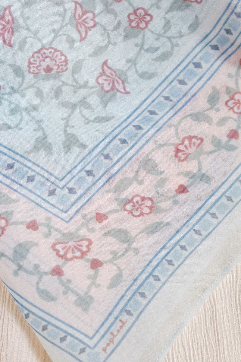 Inara Bawal Headscarf - Pink/Blue - Image 3