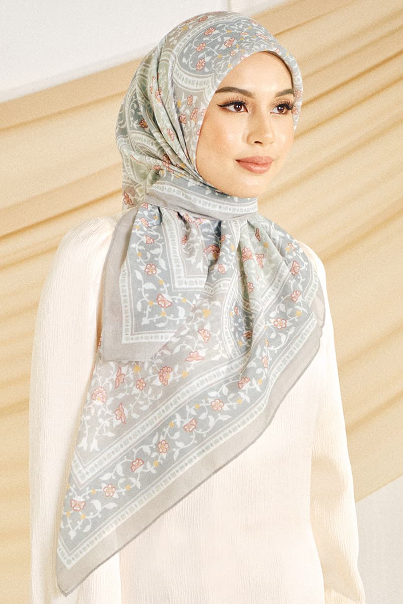 Inara Bawal Headscarf - Dusty Sage - Image 2