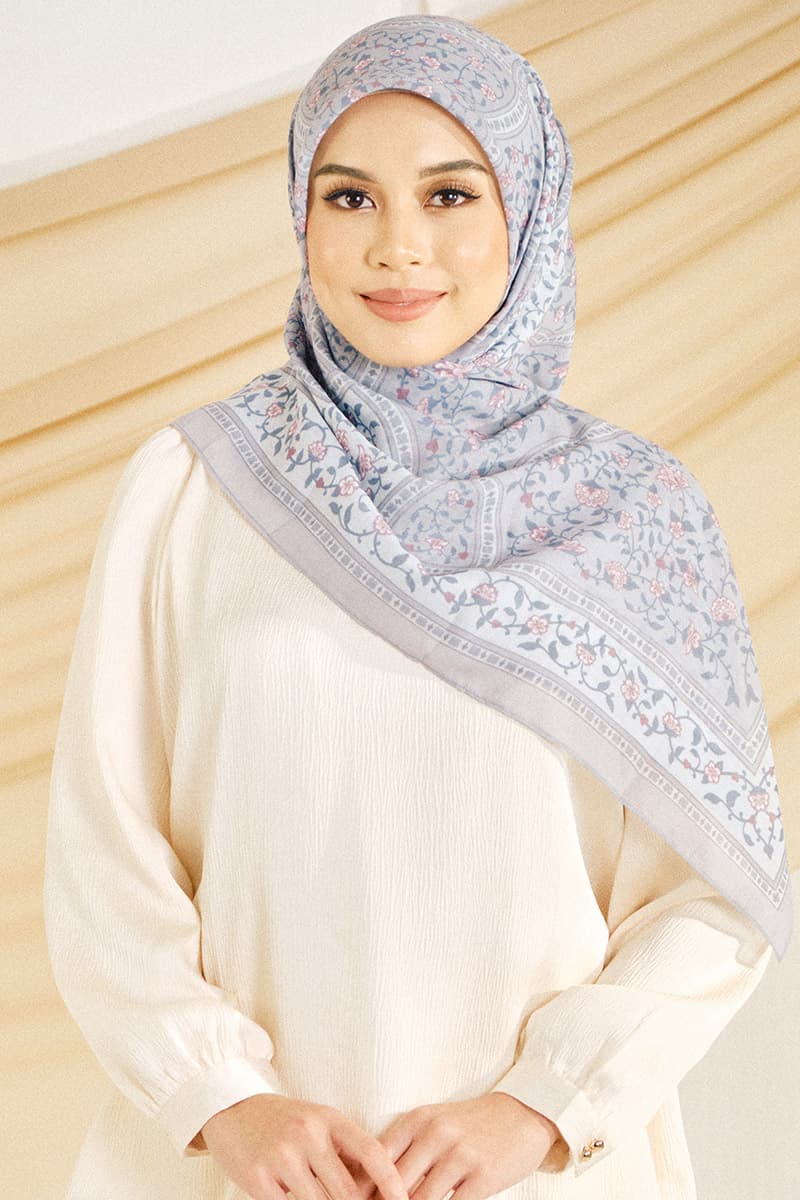 Inara Bawal Headscarf - Fossil Grey - Image 1