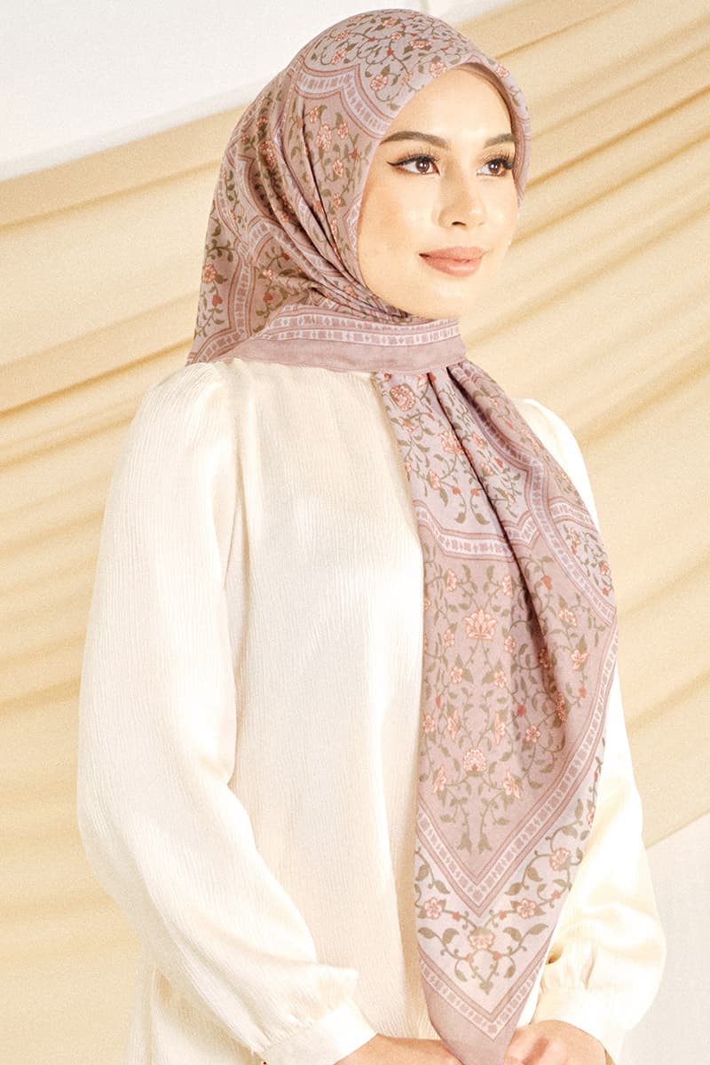 Inara Bawal Headscarf - Rosy Brown - Image 2