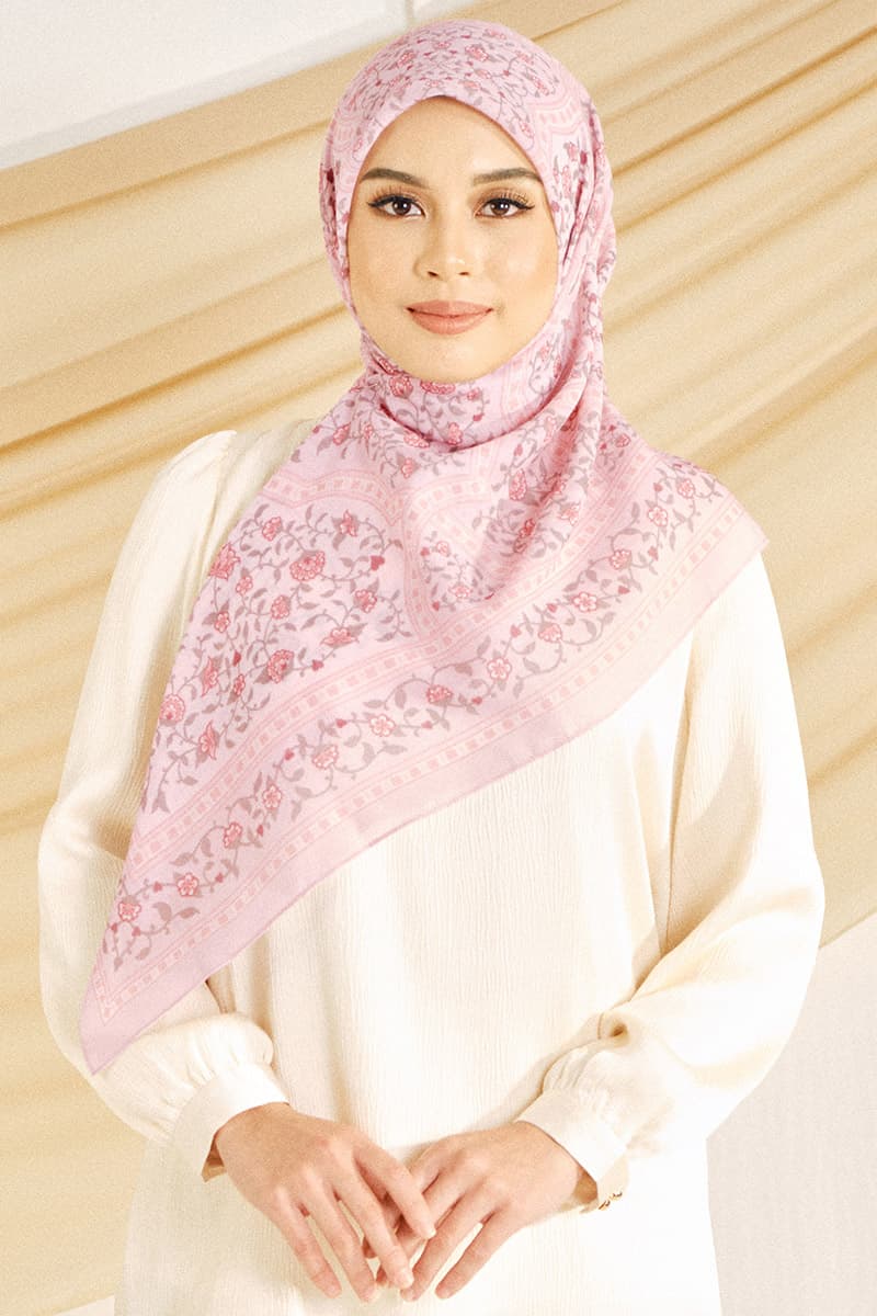 Inara Bawal Headscarf - Pink Blossom - Image 1