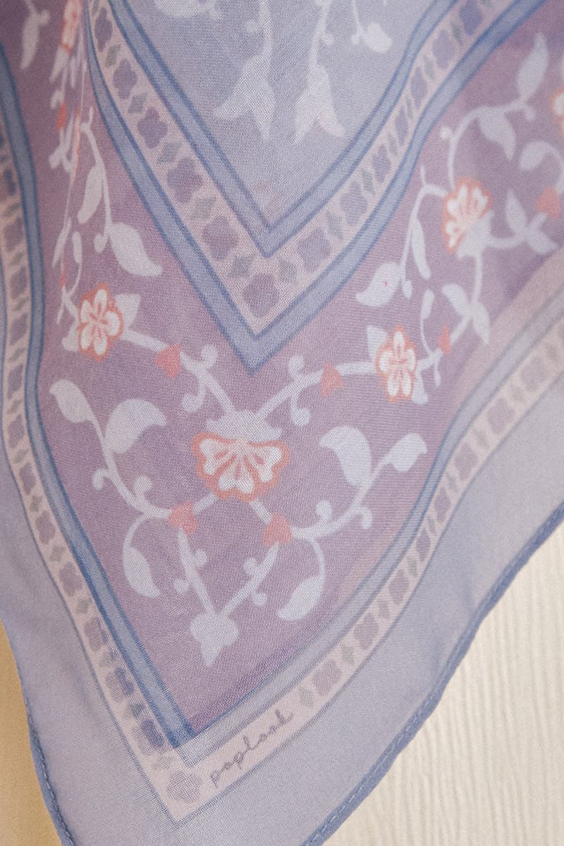 Inara Bawal Headscarf - Blue/Purple - Image 3