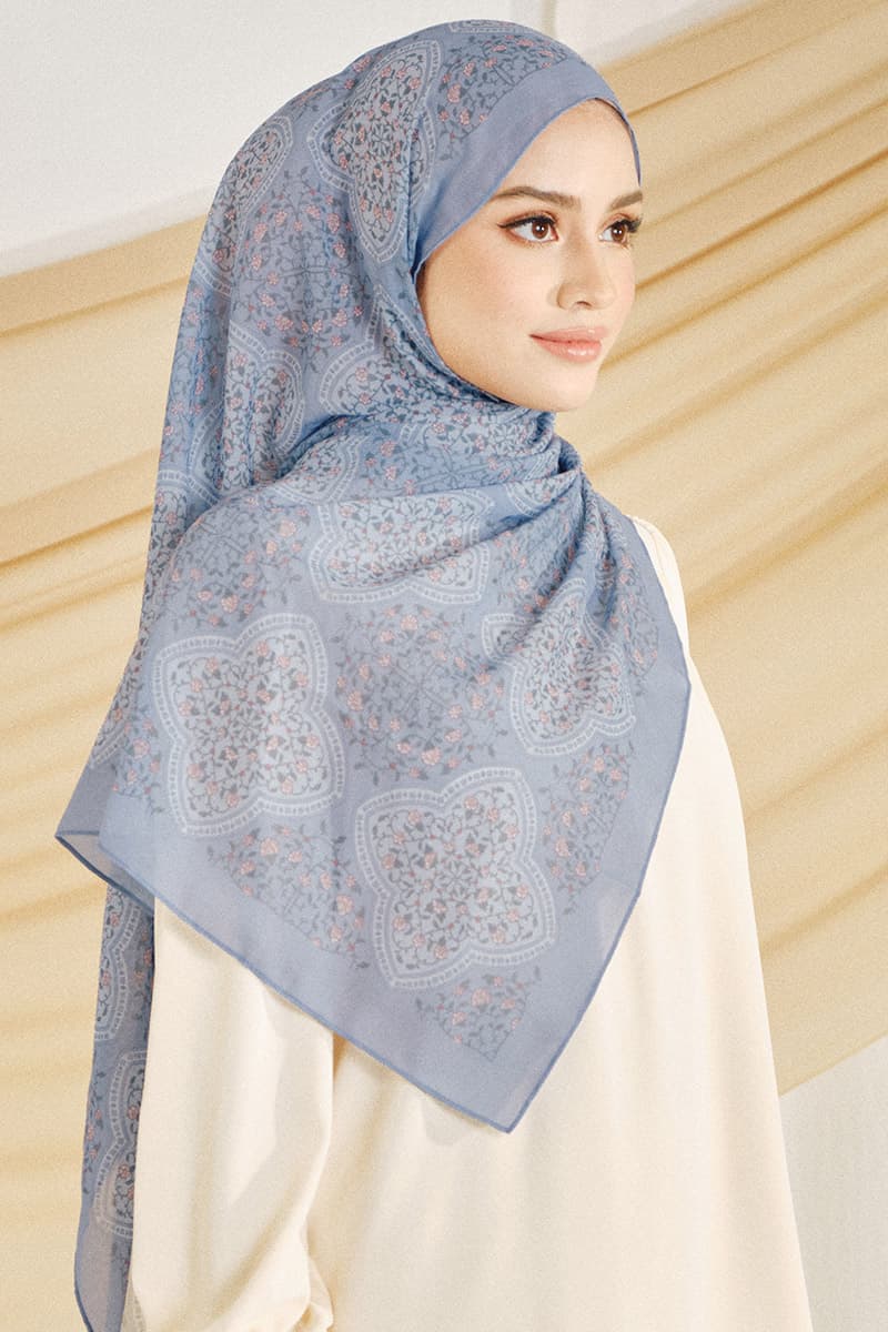 Nyra Rectangle Headscarf - Cloud Blue - Image 2