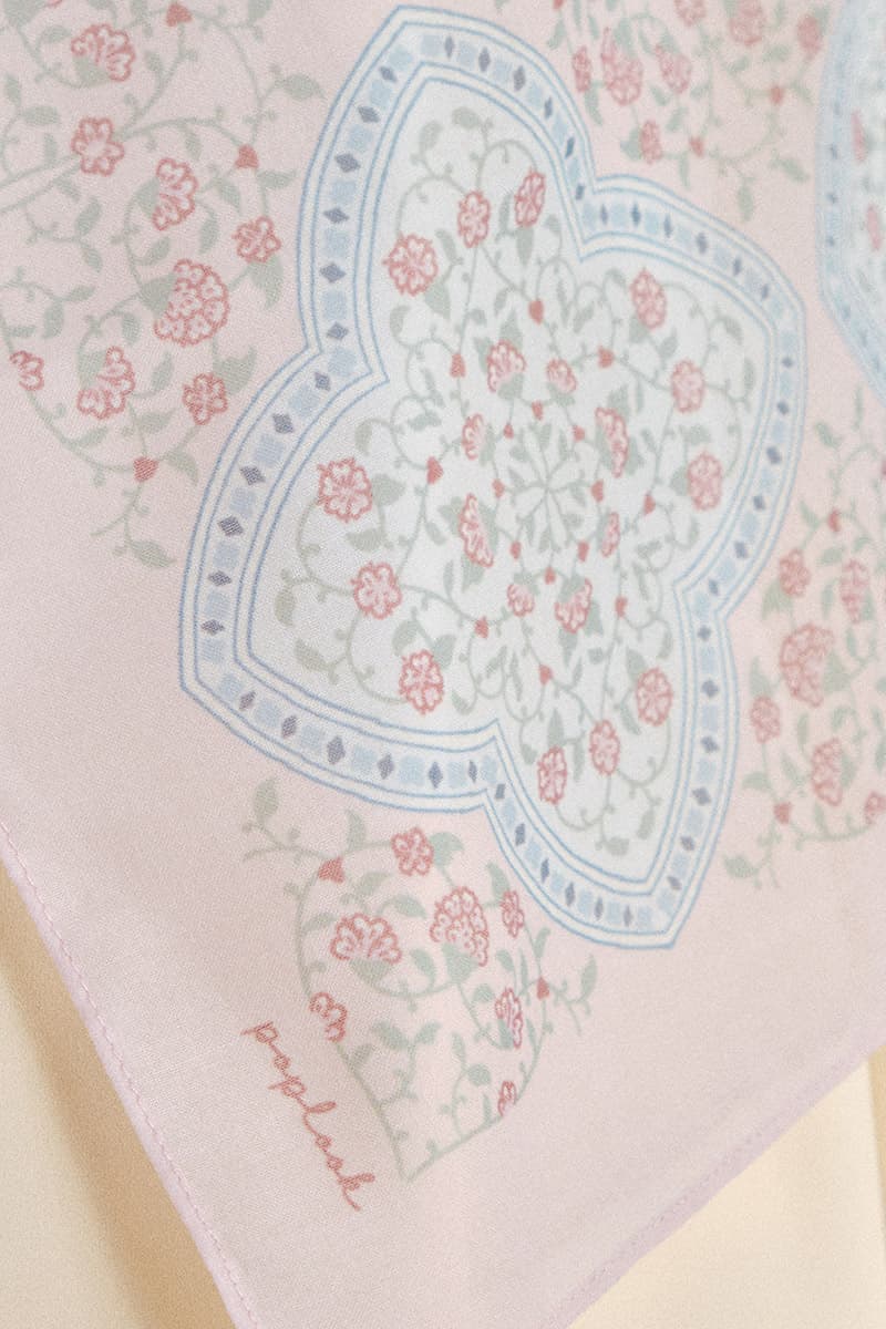 Nyra Rectangle Headscarf - Pink/Blue - Image 3