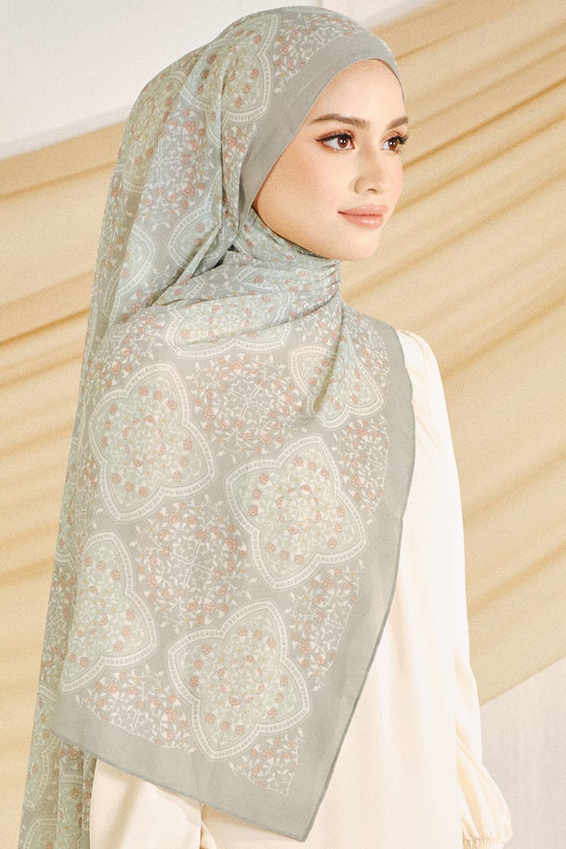 Nyra Rectangle Headscarf - Dusty Sage - Image 2