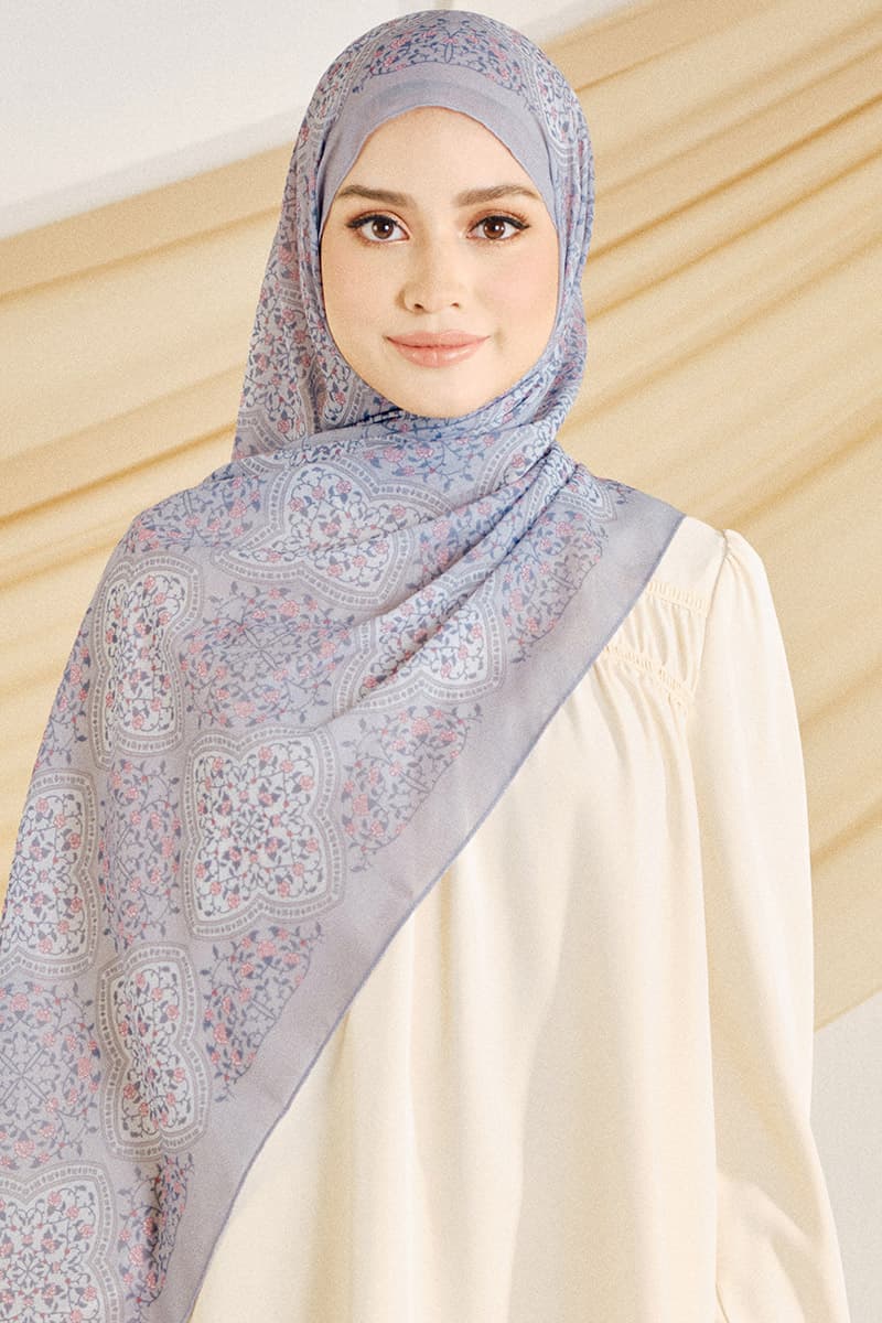 Nyra Rectangle Headscarf - Fossil Grey - Image 1