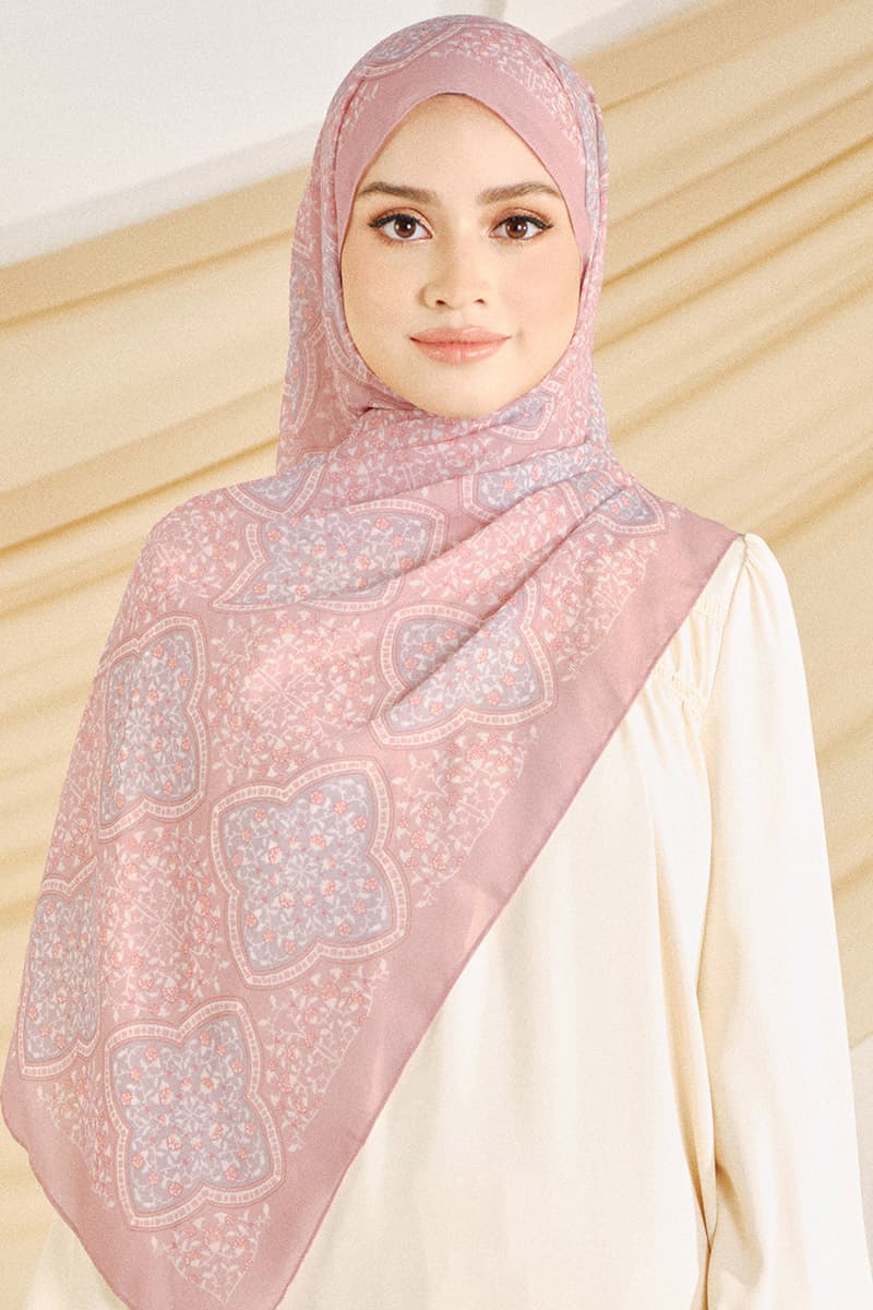 Nyra Rectangle Headscarf - Clay/Taupe - Image 1