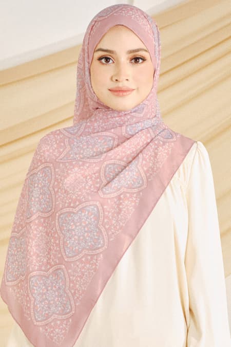 Nyra Rectangle Headscarf - Clay/Taupe