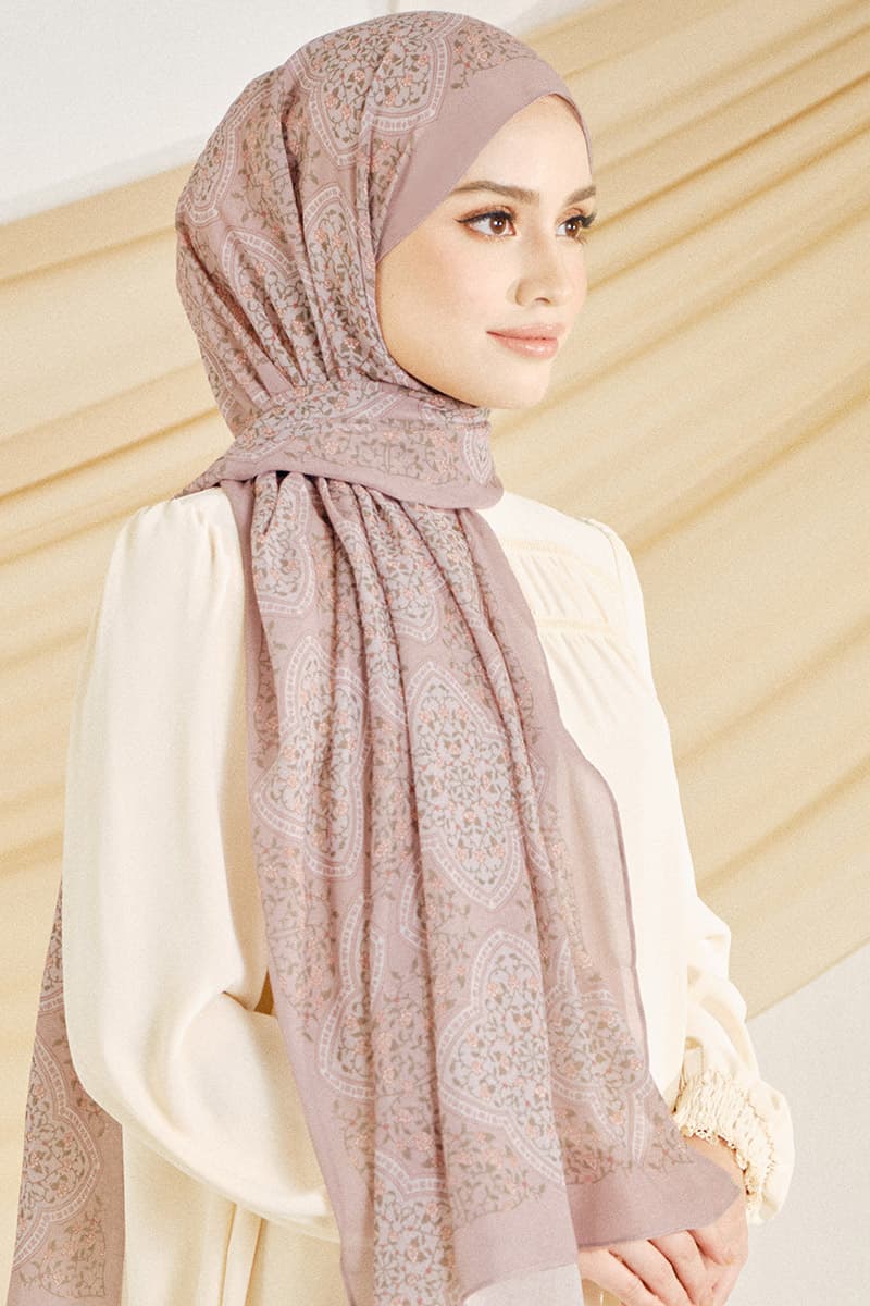 Nyra Rectangle Headscarf - Rosy Brown - Image 2