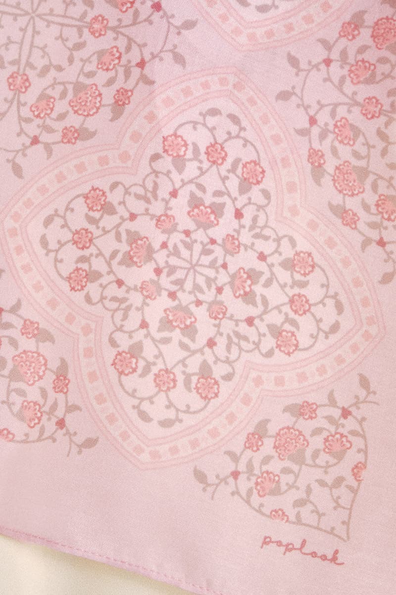 Nyra Rectangle Headscarf - Pink Blossom - Image 3