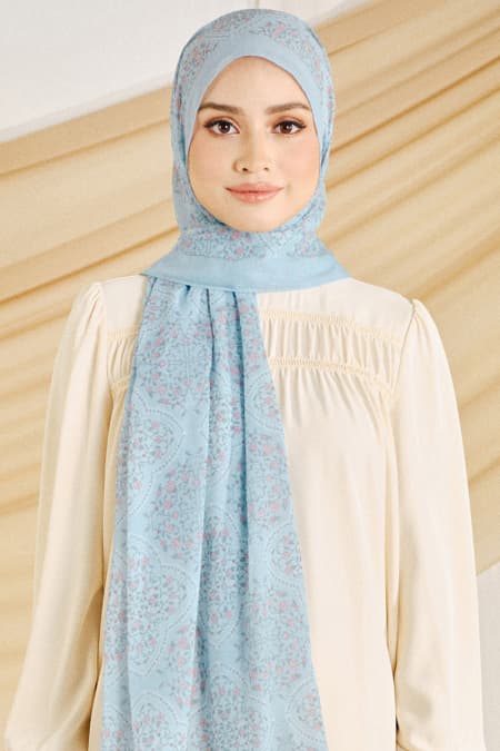 Nyra Rectangle Headscarf - Turquoise