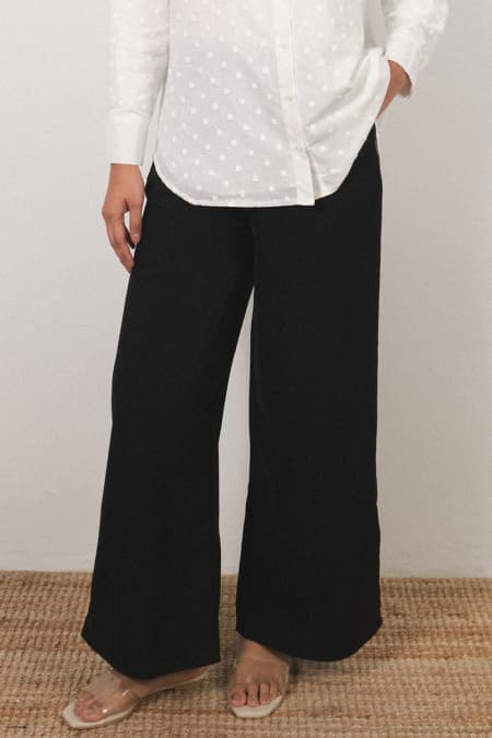Nivitha Wide Legged Pants - Raven