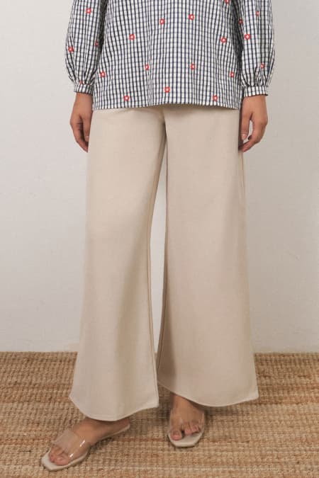 Nivitha Wide Legged Pants - Ecru