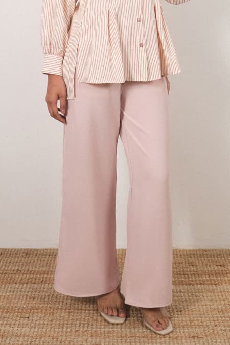 Nivitha Wide Legged Pants - Pale Pink