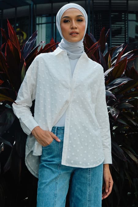 Yardena Front Button Shirt - White