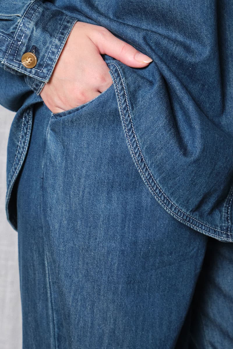 Rylin Wide Legged Jeans - Dark Wash - Image 5