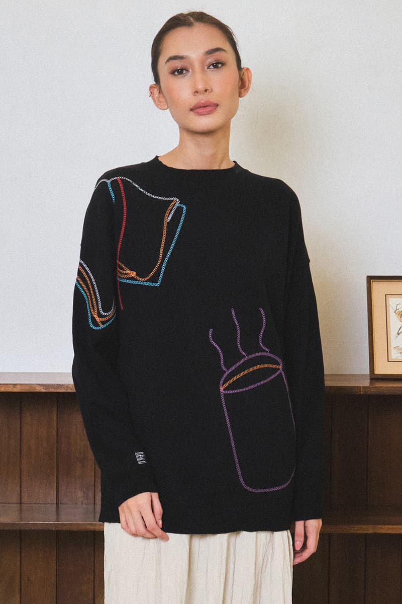 Morning Ritual Round Neck Sweater - Black - Image 1