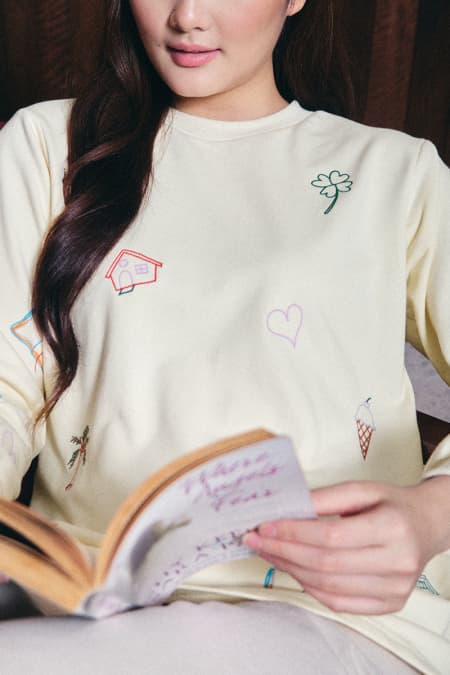 All My Favourites Round Neck Sweater - Cream